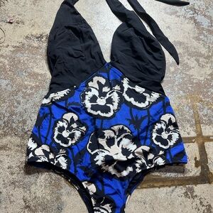 Cosabella Floral Kids Swimwear in Black and Blue